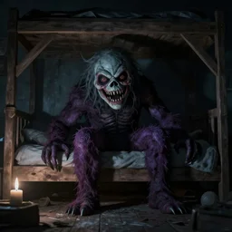 horror monster under bed