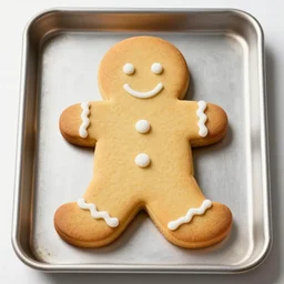 gingerbread cookie shaped like Kanye West on a baking pan, dslr, photography