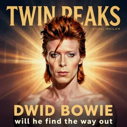 twin peaks poster art, portrait of david bowie will he find the way out, by michael whelan, rossetti bouguereau, artgerm, retro, nostalgic, old fashioned