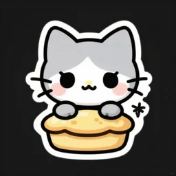 cute miss mascot delcatty delcatty delcatty food sticker art, cronobreaker, beeple game icon