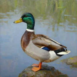 a duck on the prowl oil painting john currin
