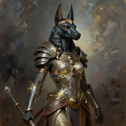 Mystical Valkyrie, full portrait of a beautiful female Anubis Warrior, Regal, Realistic, Refined, Detailed Digital Art, Oil Painting, William-Adolphe Bouguereau, Art Frahm, Steampunk, Walt Disney (1937), frank frazetta, dynamic lighting, daily deviation, very very very very very beautiful, character illustration by Josephine wall, Highly Detailed, Cinematic Lighting, Unreal Engine, 8k, HD