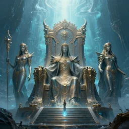 gods of the deep, throne worlds, ascendent plane, art by nekro and tomer hanuka, high detail, cinematic, cgsociety 8 k