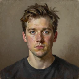 A portrait of Nathan Fillion , oil painting