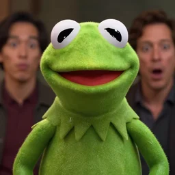hyperrealistic mixed media image of kermit the frog, stunning 3 d render inspired art by xiang duan and thomas eakes and greg rutkowski, perfect facial symmetry, hyper realistic texture, realistic, highly detailed attributes and atmosphere, dim volumetric cinematic lighting, 8 k octane detailed render, post - processing, masterpiece,