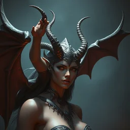 goddess of the devils, highly detailed, digital painting, artstation, concept art, smooth, sharp focus, illustration, unreal engine 5, 8 k, art by artgerm and greg rutkowski and edgar maxence