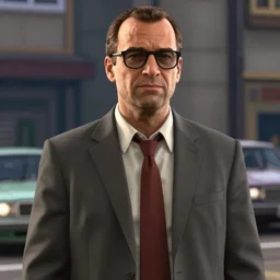 Highly detailed screenshot of Saul Goodman in GTA V