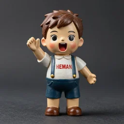 screaming heman doll statue by remington - n 4