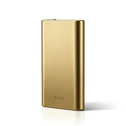 brass power bank, commercial catalog photo, isolated on a pure white background, centered, entire object in frame, sharp focus, soft studio lighting