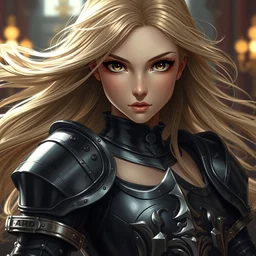 baroque oil painting of japanese ln illustration anime key visual full body action shot | young woman black latex military crusader armour with flowing blonde hair | symmetrical perfect face fine detail wistful gaze | lotr dynamic studio highlights sharp contrast stunning bokeh post processing gapmoe kuudere trending pixiv fanbox | by greg rutkowski makoto shinkai takashi takeuchi studio ghibli