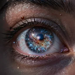 seeing a galaxy in the reflection of an eye