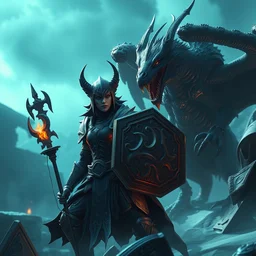 by beatriz bradaschii and danny ingrassia, visually stunning, cinematic, ultra realistic, hyper realism, 1 2 k, epic, octane render, unreal engine, vfx, maya, alley armorsmith : shieldmaiden, raging worgen : netherspite historian, blackwing corruptor : twilight guardian, ebon dragonsmith : book wyrm