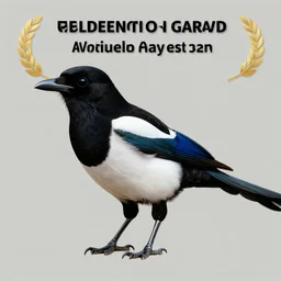 a creature, its upper half is a eurasian magpie, its legs are human legs, wildlife photography, award winning photograph