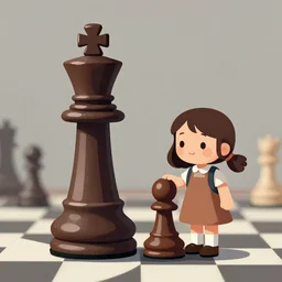 a chess piece king and his pawn daughter, father's day art, trending on artstation, wsop