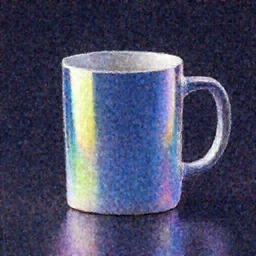 photorealistic 3 d render of a mug refracting psychedelic light, unreal engine