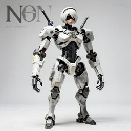 editorial photograph for an art magazine, studio photograph a contemporary art sculpture of a modular android, by jack gaughan, by hikari shimoda, in the style of nier automata