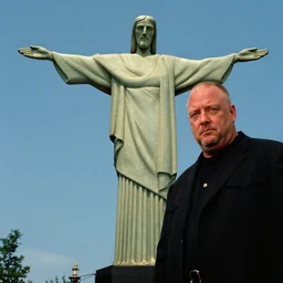 film still of buddy christ from dogma ( 1 9 9 9 ) as christ the redeemer in dogma 2 ( 2 0 2 3 ) directed by kevin smith