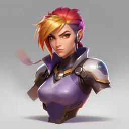 concept art of a fusion of Tracer and Widowmaker from Overwatch, detailed bust, art, concept art, trending on artstation
