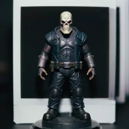 a 1 9 8 9 doomguy figure. mint condition. studio lighting. 3 5 mm f / 2. 8 macro lens. creepy dark polaroid - h 6 4 0