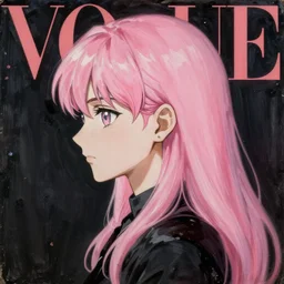 anime, mage, vogue, elle, trending on artstation, john singer sargent, oil painting, intricate, side profile, pink hair