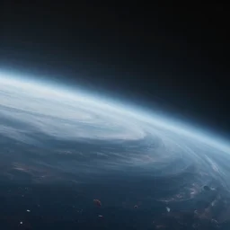 cool smooth space colours, cinematic render of atmospheric deep space, asteroid belt, fog void, atmospheric perspective, volumetric lighting, cathrin machin, the expanse