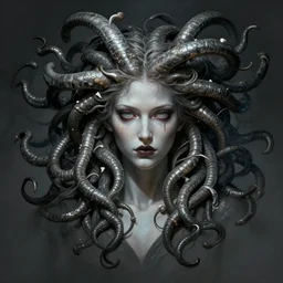gantz portrait of medusa, unholy, intricate, highly detailed, dynamic lighting, digital art, digital painting, artstation, sharp focus, illustration, art by greg rutkowski, 8 k