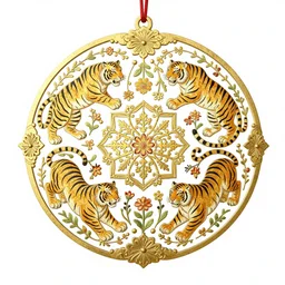 beautiful decorative ornament with spirit tigers, wildflowers, decorative design, classical ornament, bilateral symmetry, symmetrical, centered, highly detailed, simple design, stanley artgerm lau, wlop, rossdraws, james jean, andrei riabovitchev, marc simonetti, yoshitaka amano,