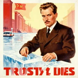 trotsky dies an icebreaker in the style of soviet posters n 9