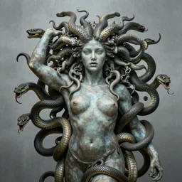 the rise of medusa, lots of snakes, realism, realistic