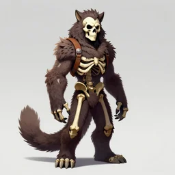 skeleton furry, art, digital art, artstation