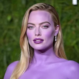 purple skin Margot Robbie