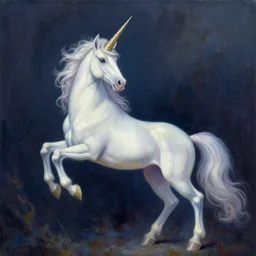 a beautiful painting of the last unicorn, ray traced lighting by rudy siswanto and greg rutkowski