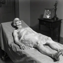 An autopsy of Nyarlathotep. 1940s photograph.