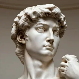 a 3 d render of the head of michelangelos david
