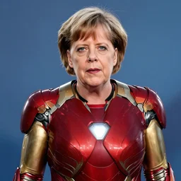 angela merkel as ironman, from avengers