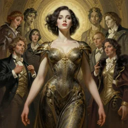 low angle shot of a human woman by clive barker, intricate, elegant, highly detailed, centered, digital painting, artstation, concept art, smooth, sharp focus, illustration, artgerm, Tomasz Alen Kopera, Peter Mohrbacher donato giancola, Joseph Christian Leyendecker, WLOP, Boris Vallejo.