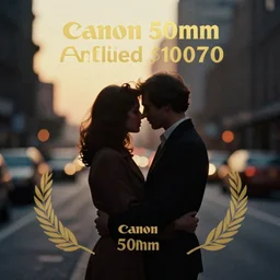 a 2 8 mm macro photo of a couple embracing in the city in silhouette in the 1 9 7 0 s, bokeh, canon 5 0 mm, cinematic lighting, dramatic, film, photography, golden hour, depth of field, award - winning, 3 5 mm film grain, low angle
