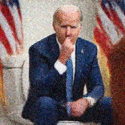 highly detailed portrait joe biden sucking his thumb while sitting on the toilet at a press conference