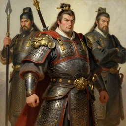 attractive beefy male with armor, three kingdoms, character design, painting by gaston bussiere, craig mullins, j. c. leyendecker, tom of finland