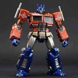 dynamic character portrait of chrome optimal optimus from beast wars in robot mode, beast wars, beast wars, transmetal, transmetal ii, transmetal toy, transmetal toys, beast wars toy, beast wars toys, chrome orange and blue color scheme, chromed metal, metallic chrome paint, metallic chrome, metallic paint, chromed plastic, transformers, transformers beast wars