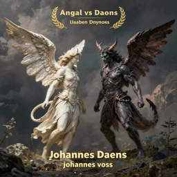 angel vs daemons by johannes voss, artstation