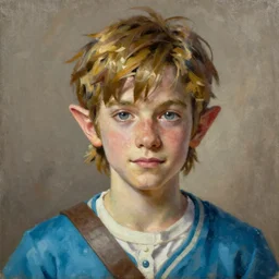 Beedle from Zelda oil on canvas, intricate, portrait, 8k highly professionally detailed, HDR, CGsociety