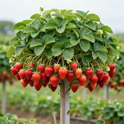 a strawberry tree, trending on artstation, HDR, Instagram photo