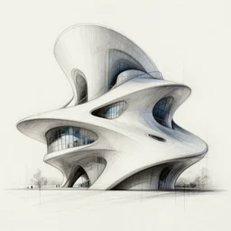 davinci sketch technique zaha hadid style