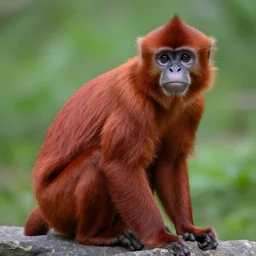 red monkey, photorealistic