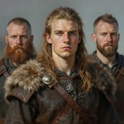 portrait of a handsome young barbarian stud, art by denys tsiperko and bogdan rezunenko and franz xaver kosler, hyperrealism