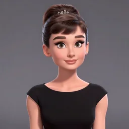 Audrey Hepburn 3D octane render Pixar