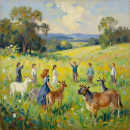 Landscapes: The Joy Of Life, oil painting, evokes feelings of joy, 4k detail