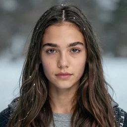 a masterpiece portrait photo of a beautiful young woman who looks like an eskimo gal gadot, symmetrical face