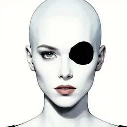 artgerm, joshua middleton comic cover art, pretty sarah michelle gellar, pale white skin, asymmetrical black spot covering left eye only